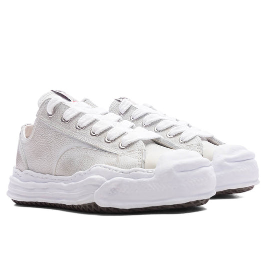 Hank Low OG Sole Brushed Shrink Leather - White