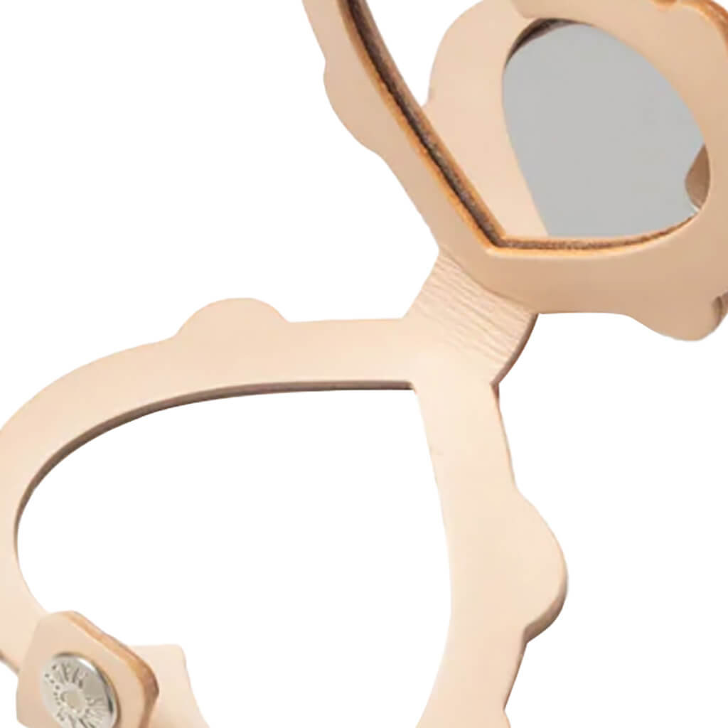 Heart Compact Mirror - Beige