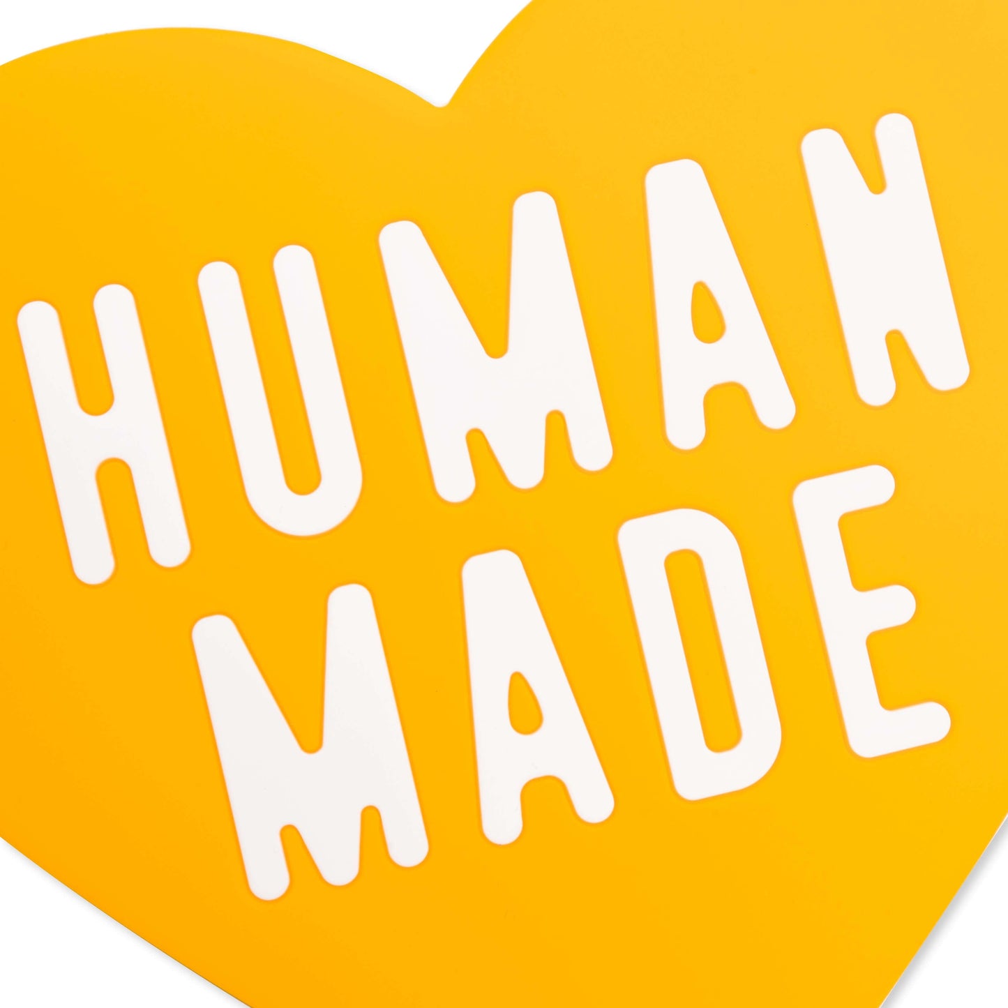 Heart Rubber Coaster - Yellow