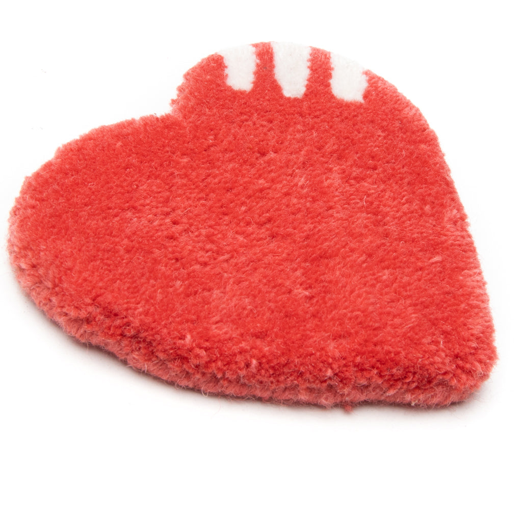Heart Rug Coaster - Red