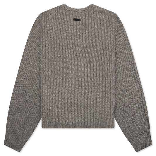 Heavy Waffle Cardigan - Heather Gray