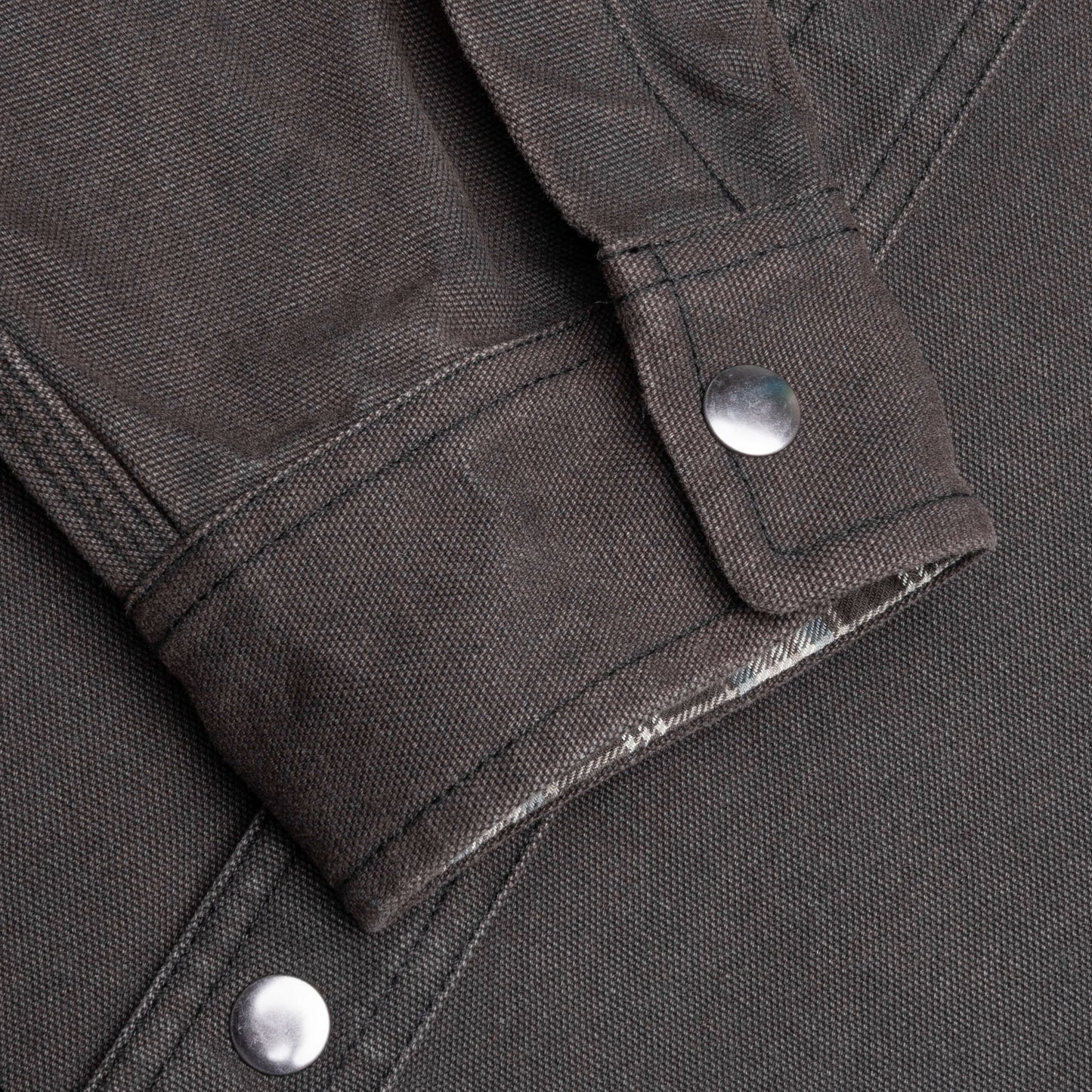 Heavy Washed Canvas Shirt - Black