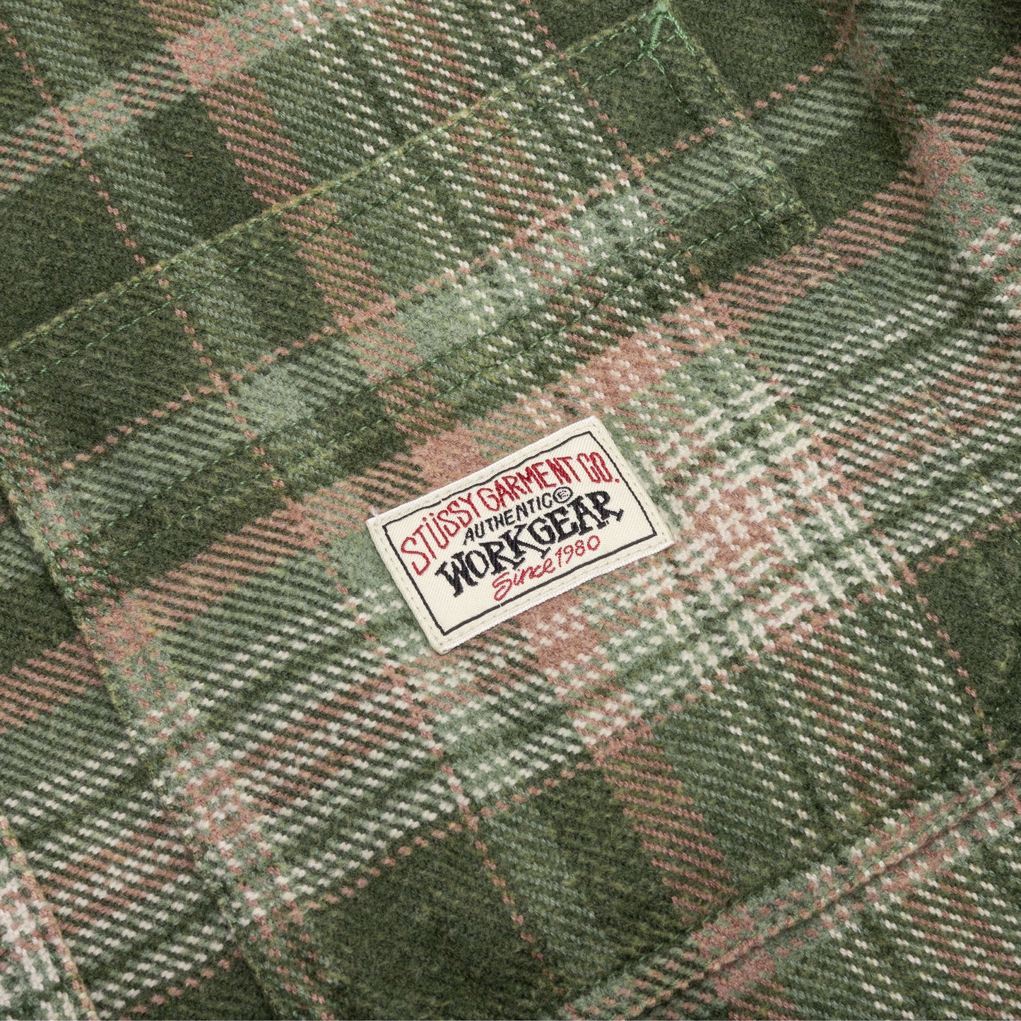 Heavy Washed Plaid Shirt - Green