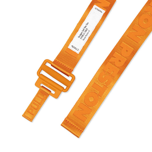 4CM Classic Buckle Tape Belt - Orange/Orange