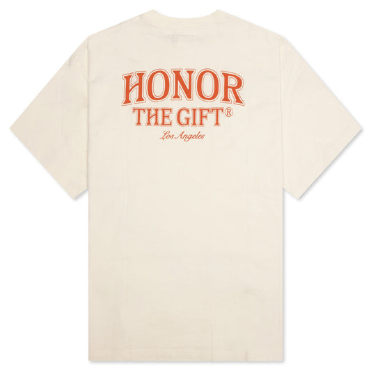 Floral Pocket S/S Tee - Bone
