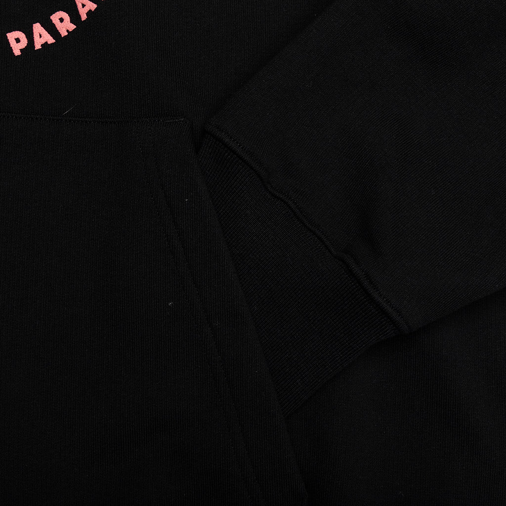 Fleece Hoodie With Unicorns Embroidery - Black
