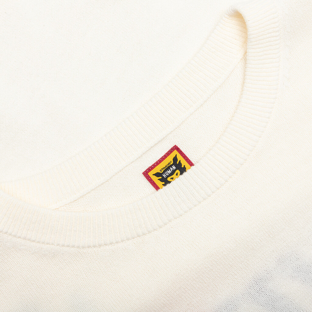 Flamingo Knit Sweater - White