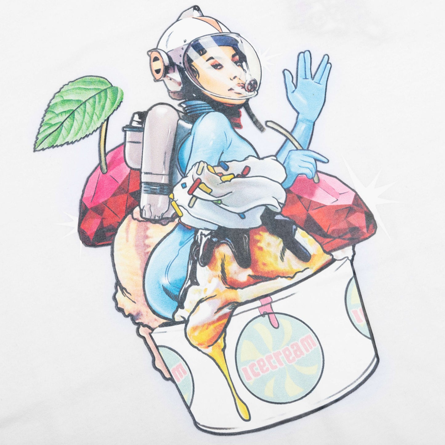 Cherry Darling S/S Tee - White