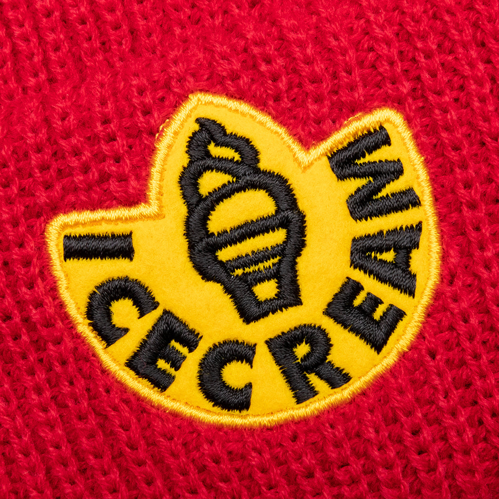 Rubber Knit Hat - Tango Red