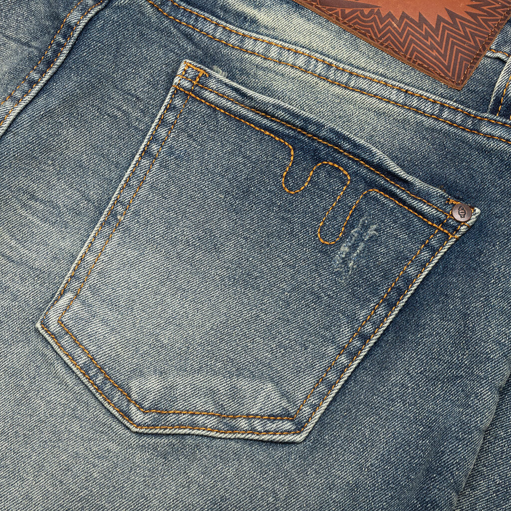 Running Dog Jean - Medium Wash Blue Jean