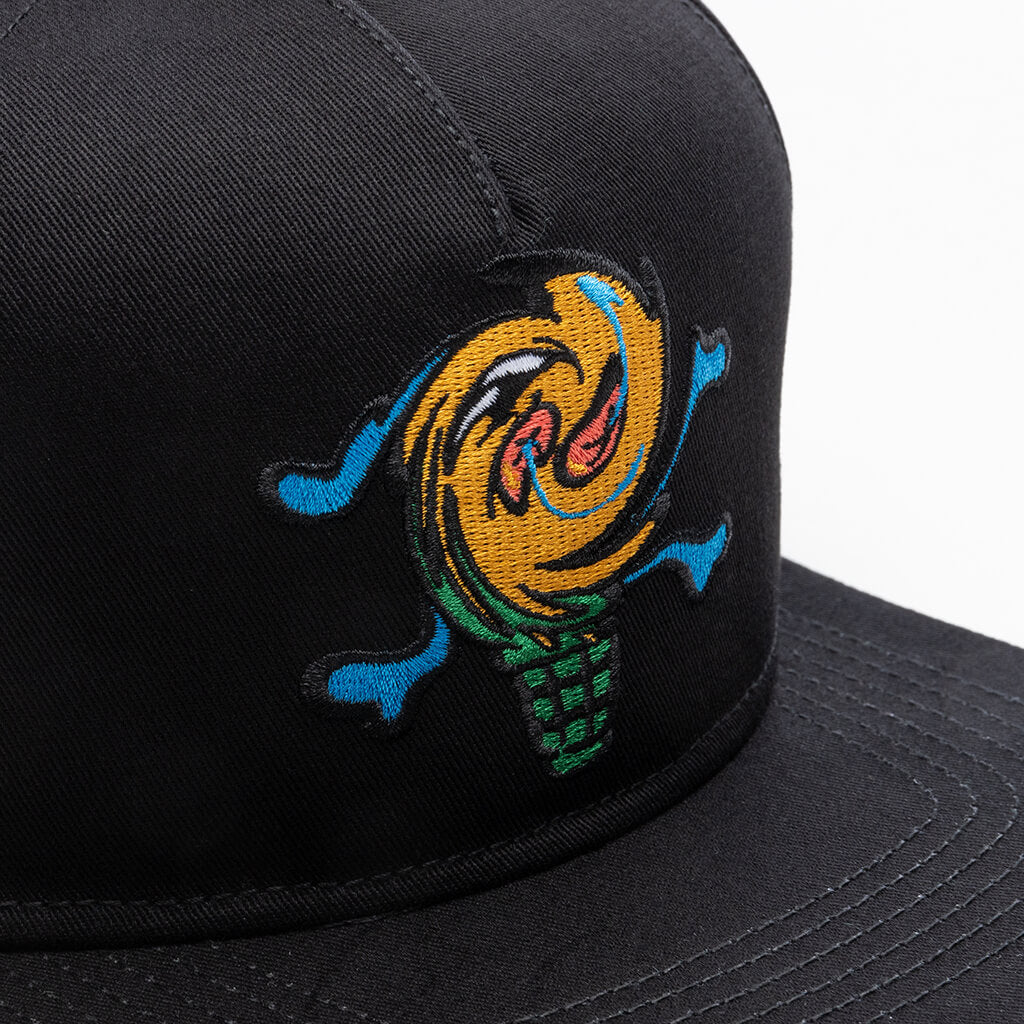 Spin Cycle Snapback Hat - Black