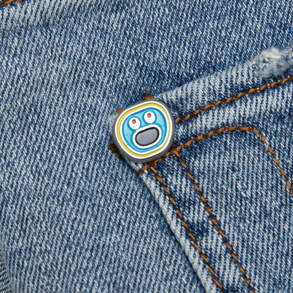 Yellow Jean Short - Light Blue