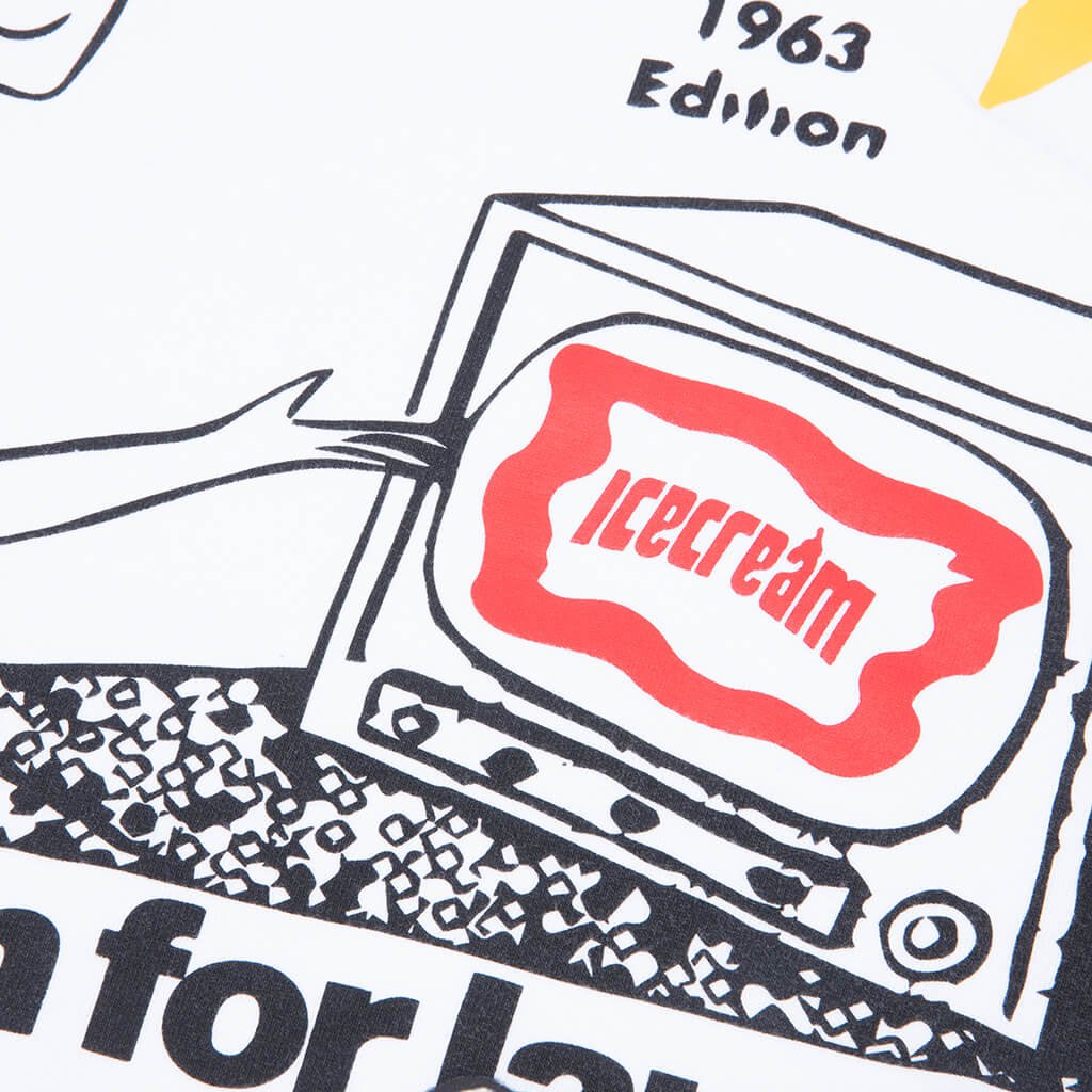 Check In For Laughs S/S Knit - White