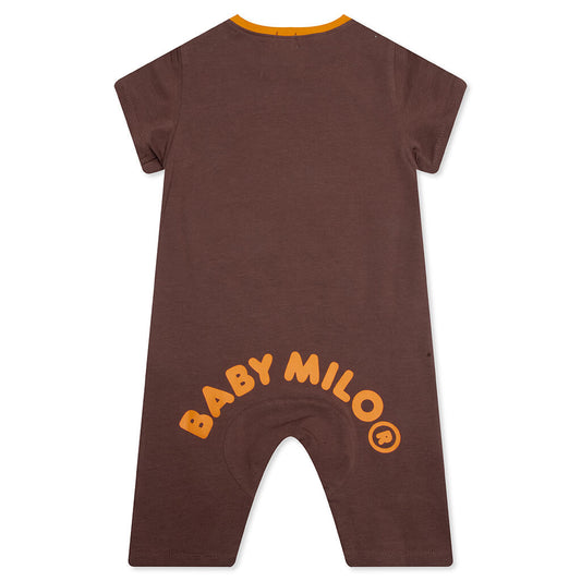Infant's Milo Face Rompers - Brown