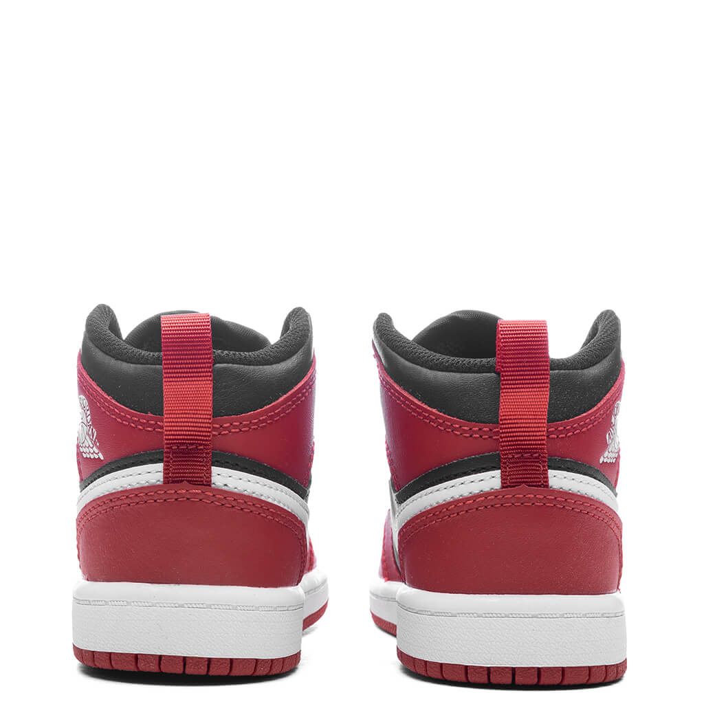 Jordan 1 Mid (PS) - Black/White/Gym Red