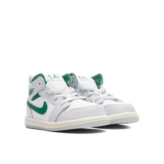 Jordan 1 Mid (TD) - Summit White/Pine Green/Pure Platinum