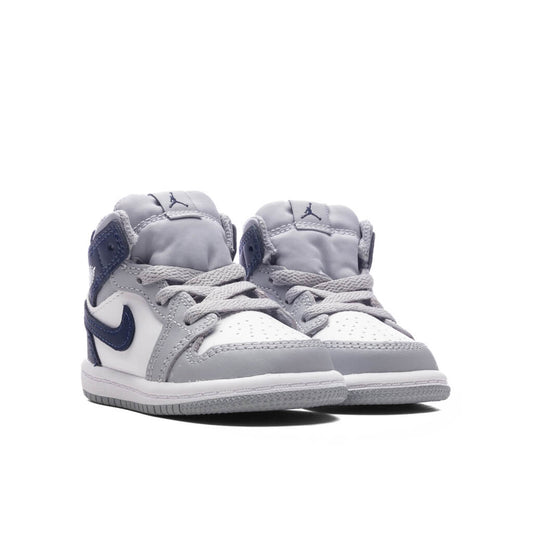 Jordan 1 Mid (TD) - White/Midnight Navy/Wolf Grey