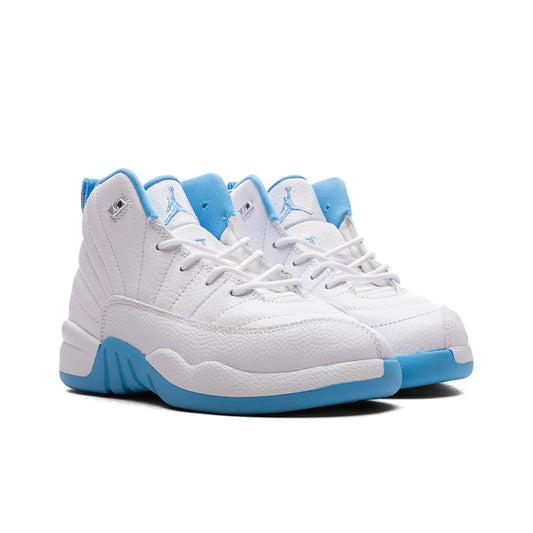 Air Jordan 12 Retro 'Melo' (PS) - White/University Blue/Metallic Silver