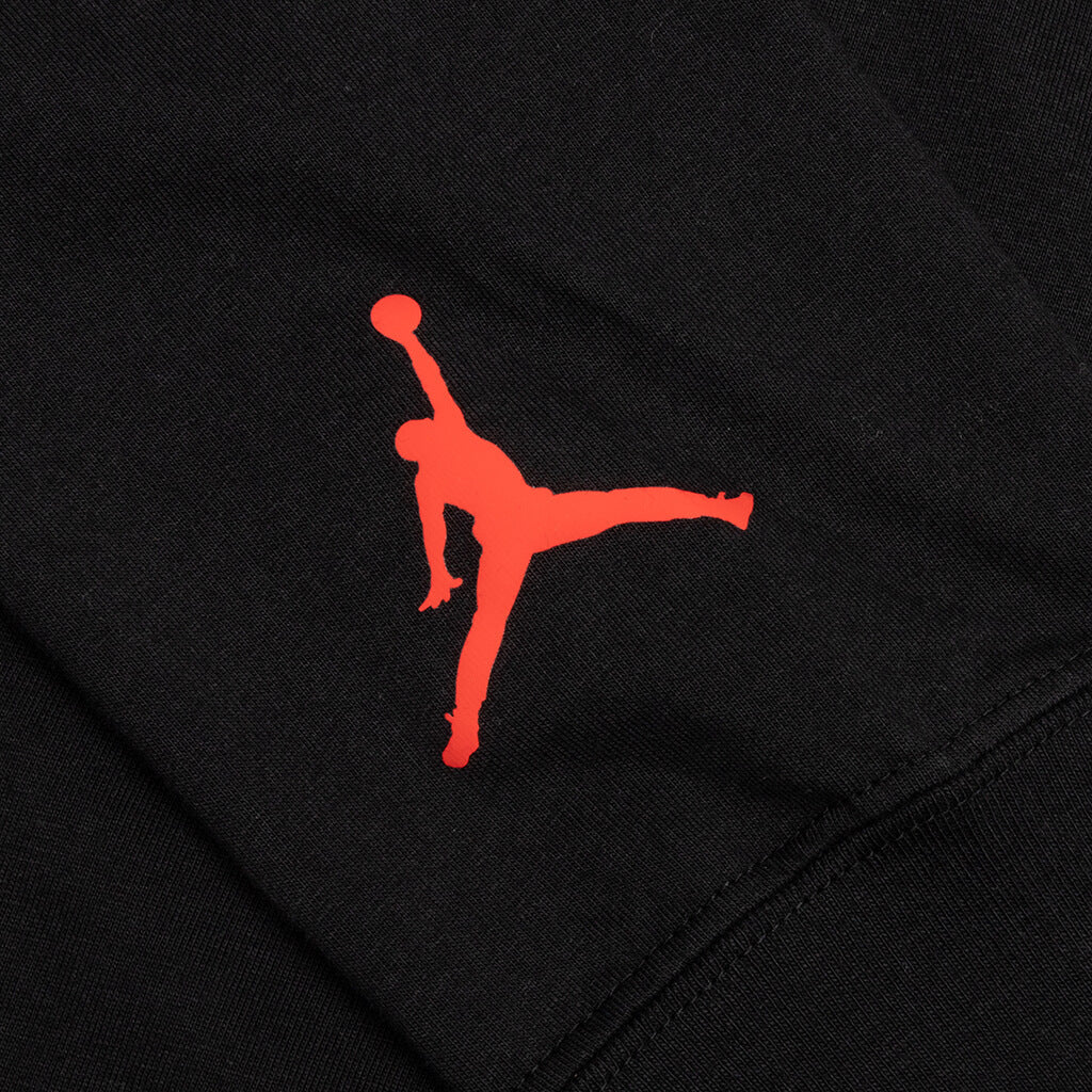Essential Graphic Fleece Hoodie - Black