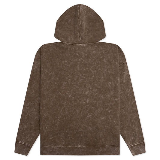 Essential Washed Fleece Hoodie - Light Olive