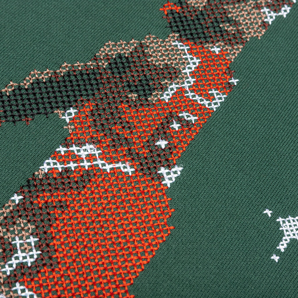 Essential Graphic Fleece Hoodie - Noble Green