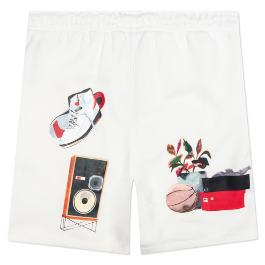 Flight Artist Series by Jacob Rochester Fleece Shorts - Sail/Black/University Red