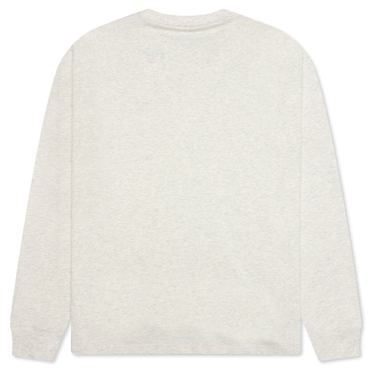 Wordmark L/S Tee - Oatmeal Heather