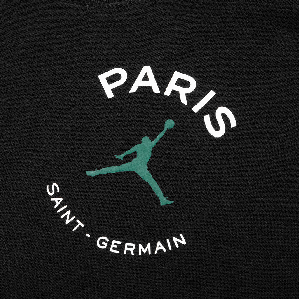 Jordan x Paris Saint-Germain Logo T-Shirt - Black/Noble Green