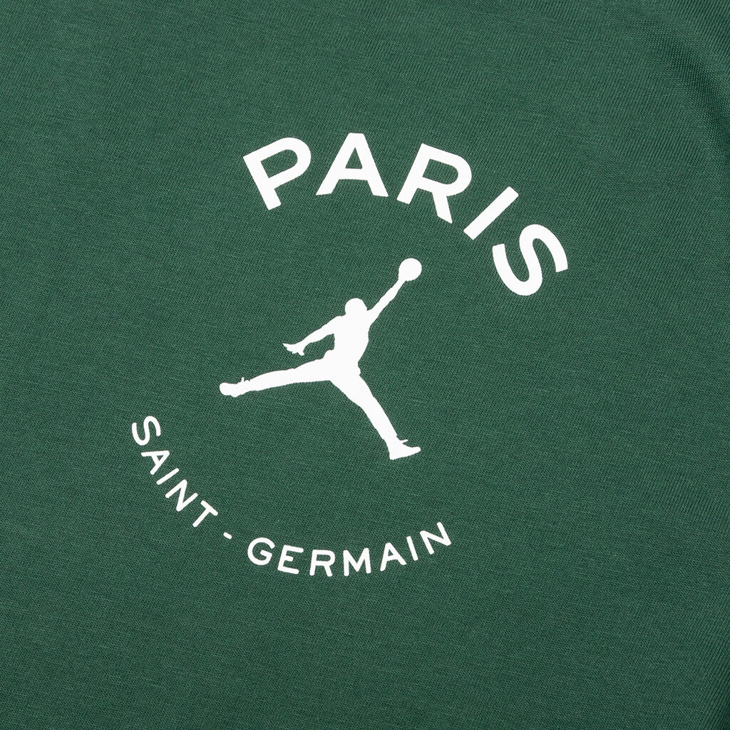 Jordan x Paris Saint-Germain Logo T-Shirt - Noble Green/White