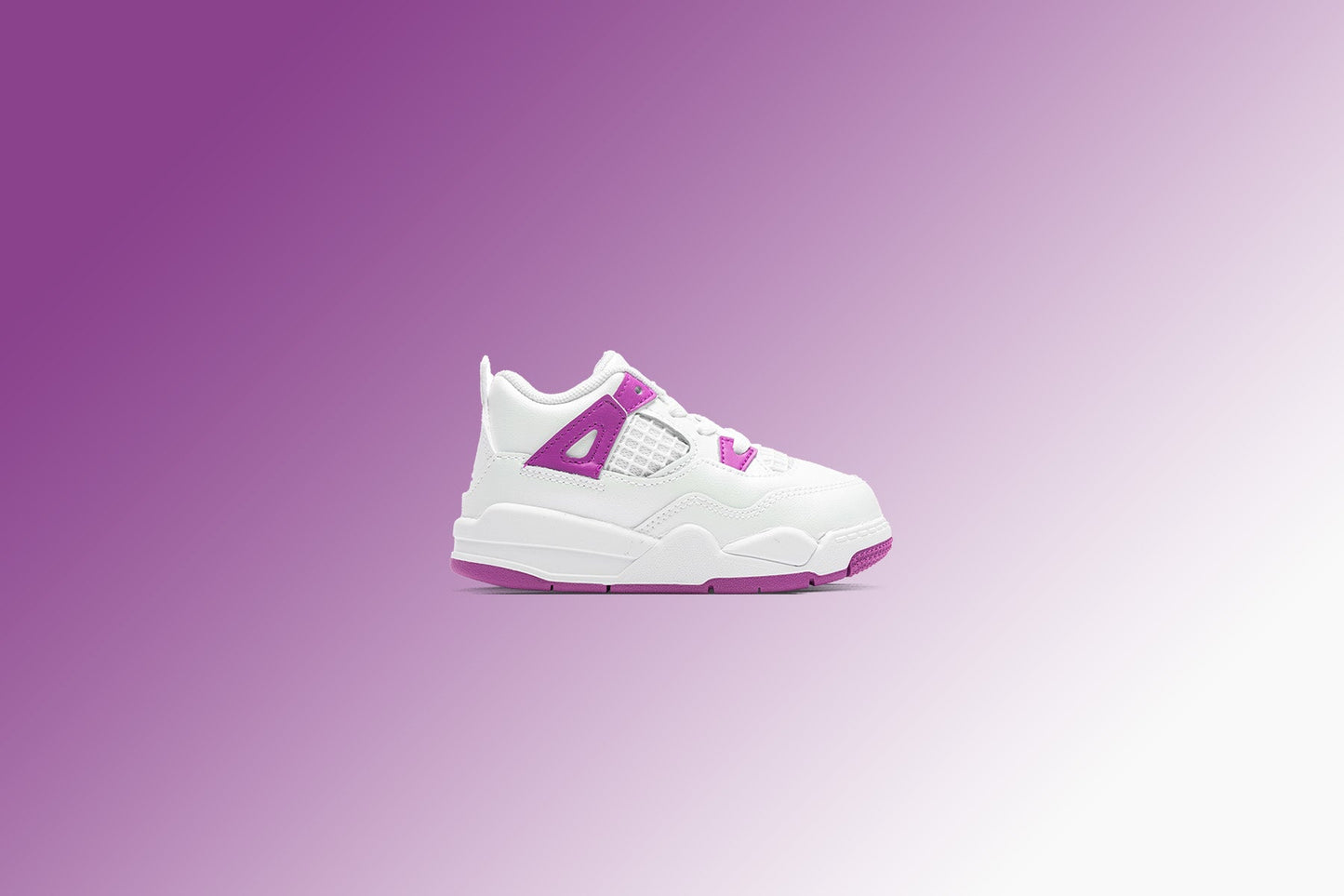 Jordan 4 Retro (TD) - White/Hyper Violet