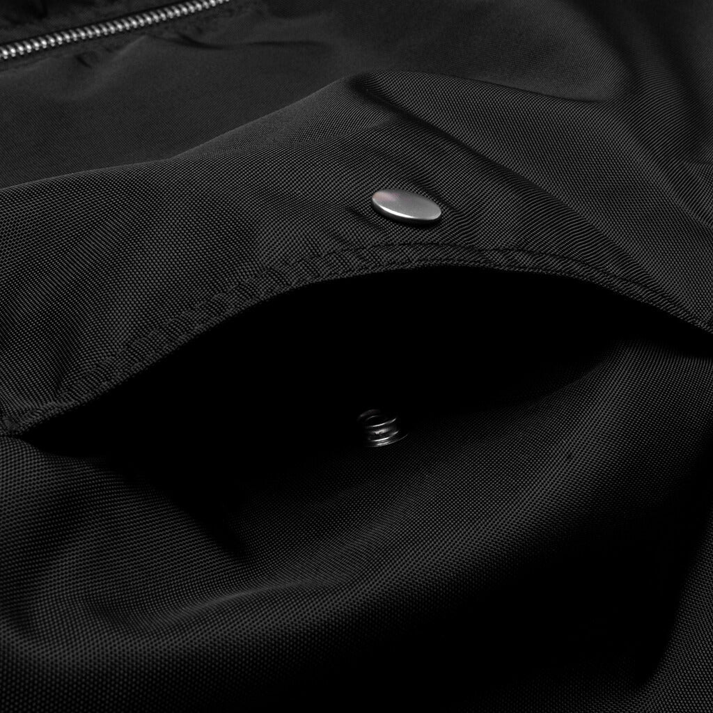 Jumbo Convertible Peter Padded Flight Bomber Jacket - Black