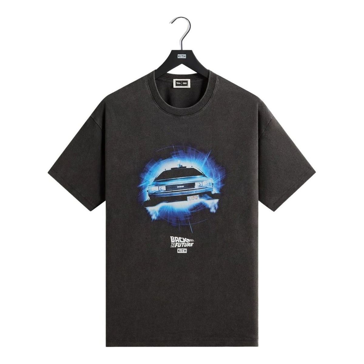 KITH x Back to the Future DeLorean Front Back Vintage T-Shirt 'Black' KHM030056-001