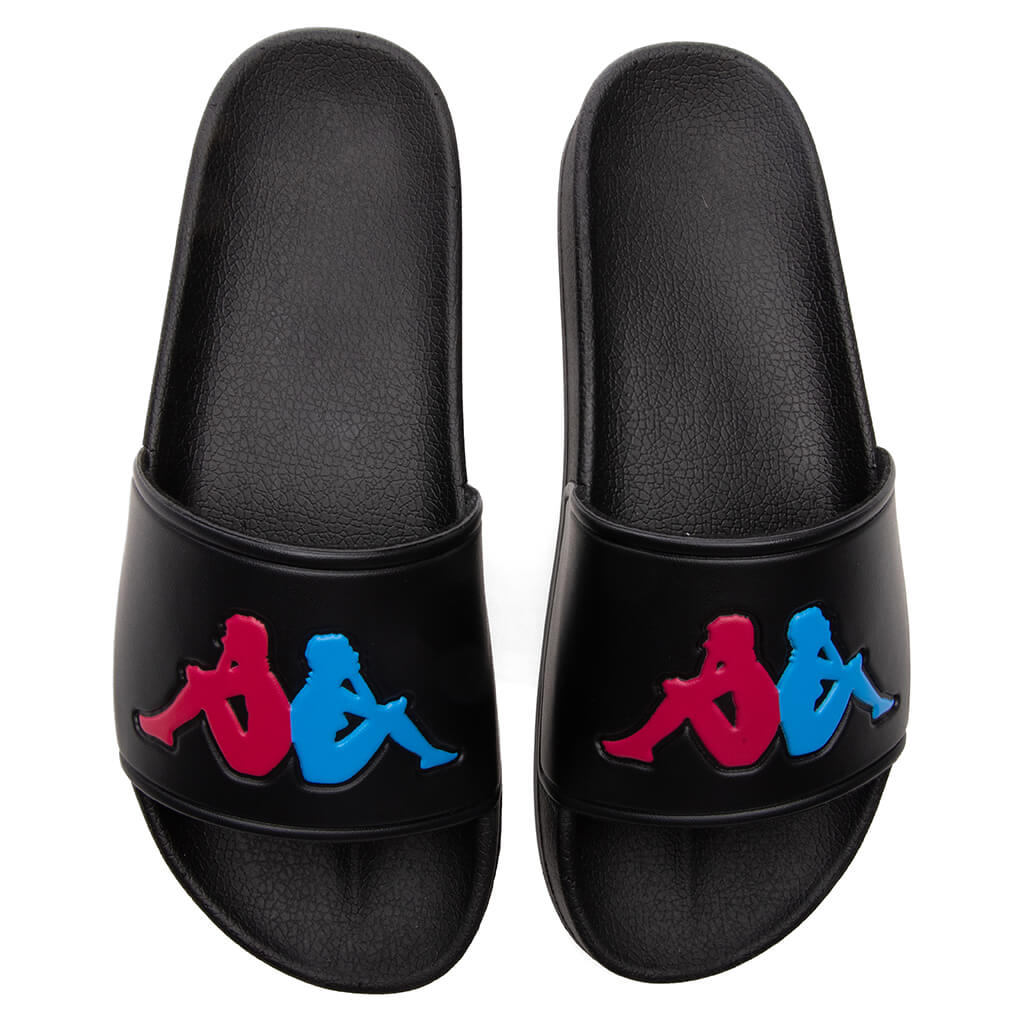 222 Banda Adam 4 Slides - Black/Fuchsia