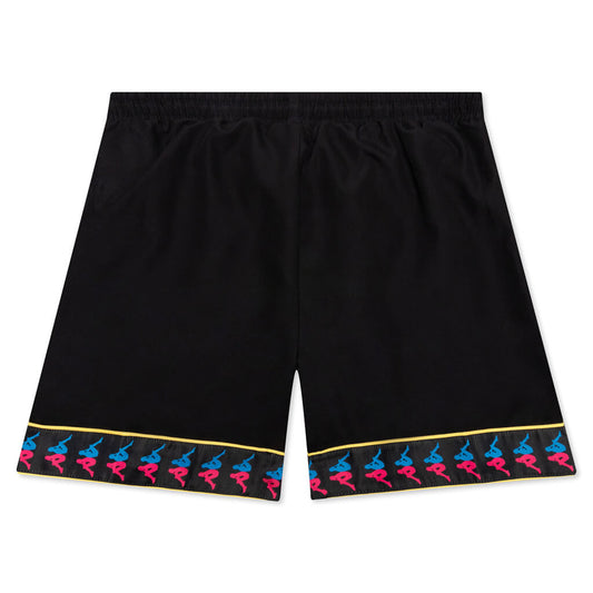 222 Banda Calabash Swim Shorts - Black/Fuchsia/Blue
