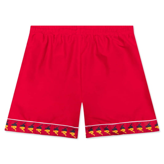 222 Banda Calabash Swim Shorts - Red/Dark Yellow/Dark Blue