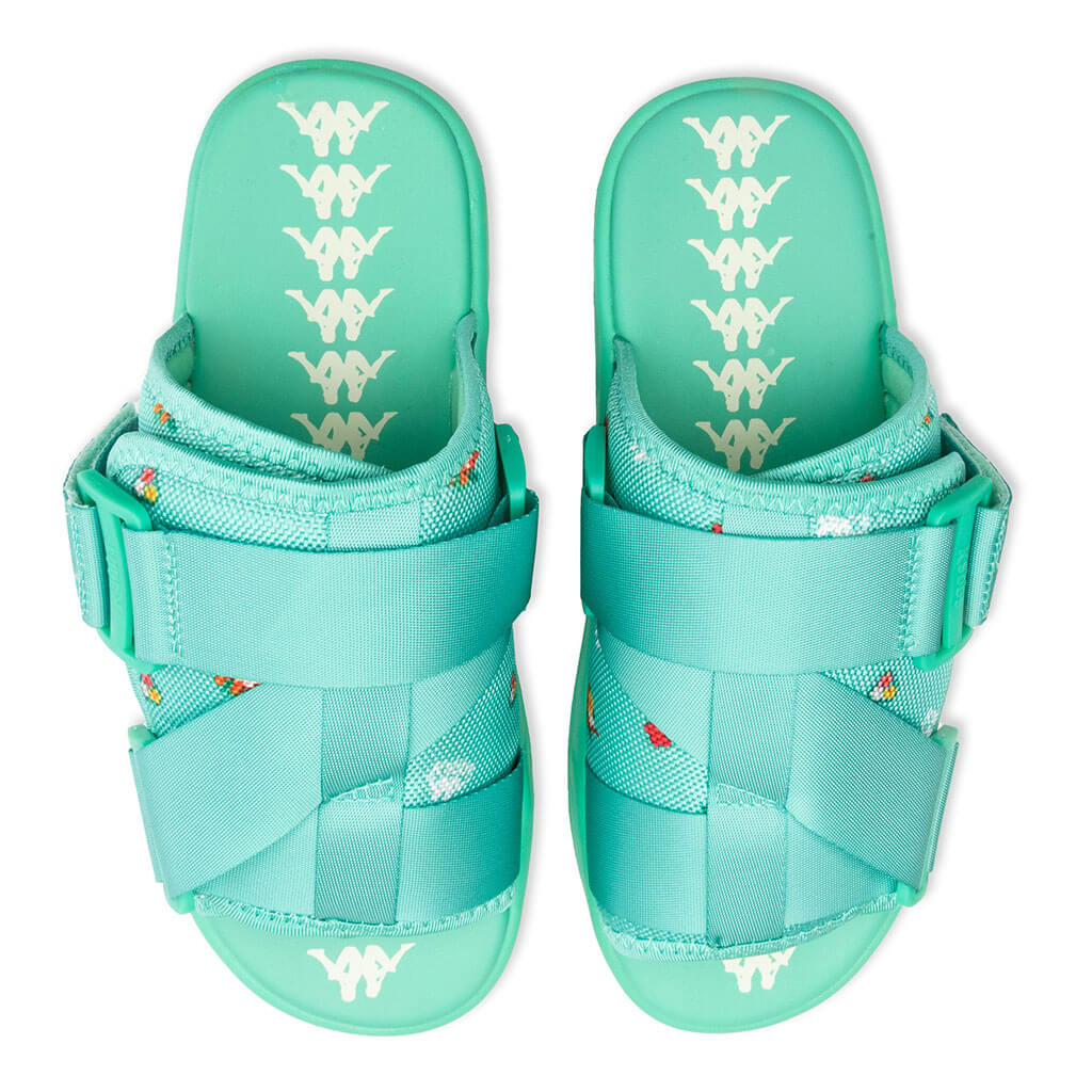 222 Banda Degana Sandals - LT Green/Off-White