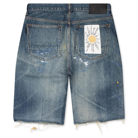 Kawasaki Short 'Kin' Repaired - Light Blue/ Gold
