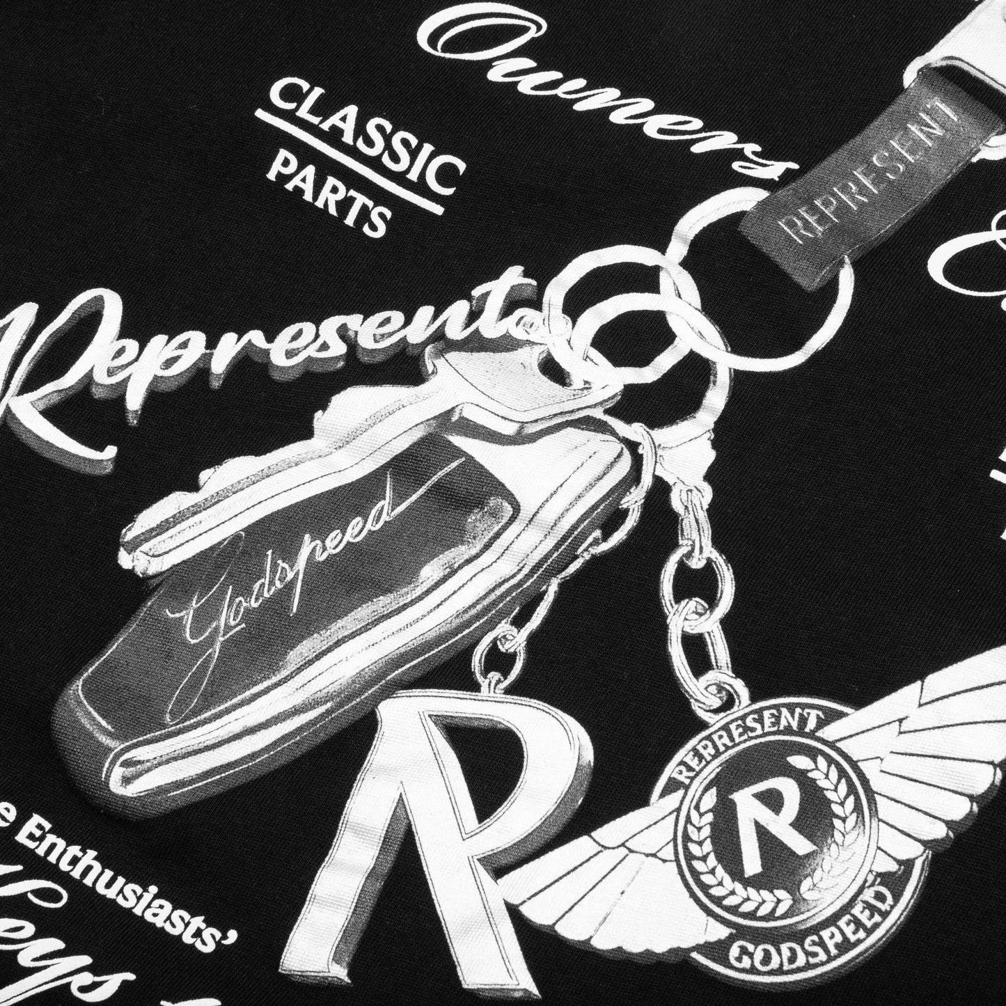 Keys to the Club T-Shirt - Jet Black