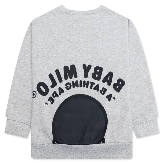Kid's Baby Milo Relaxed Fit Crewneck Sweatshirt - Gray