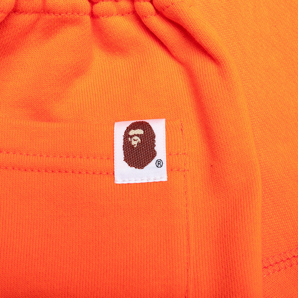 Kid's Bape Pigment Dye Sweat Shorts - Orange