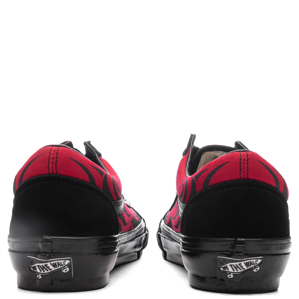 Premium Old Skool Y2K Flame - Black/Red