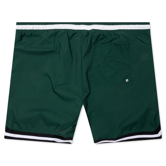 Logo Basketball Swim Short - Forest Green/Black/White
