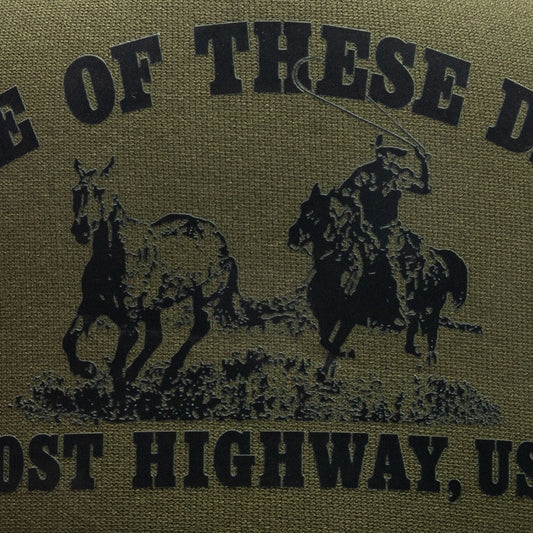 Lost Highway Foam Trucker Hat - Dark Green Camo