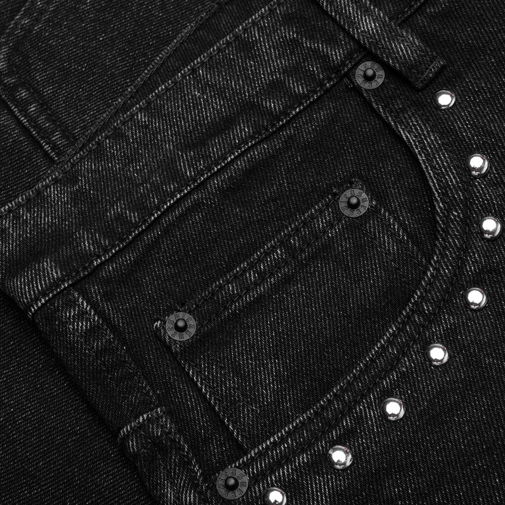 Lucky Studded Jorts - Black
