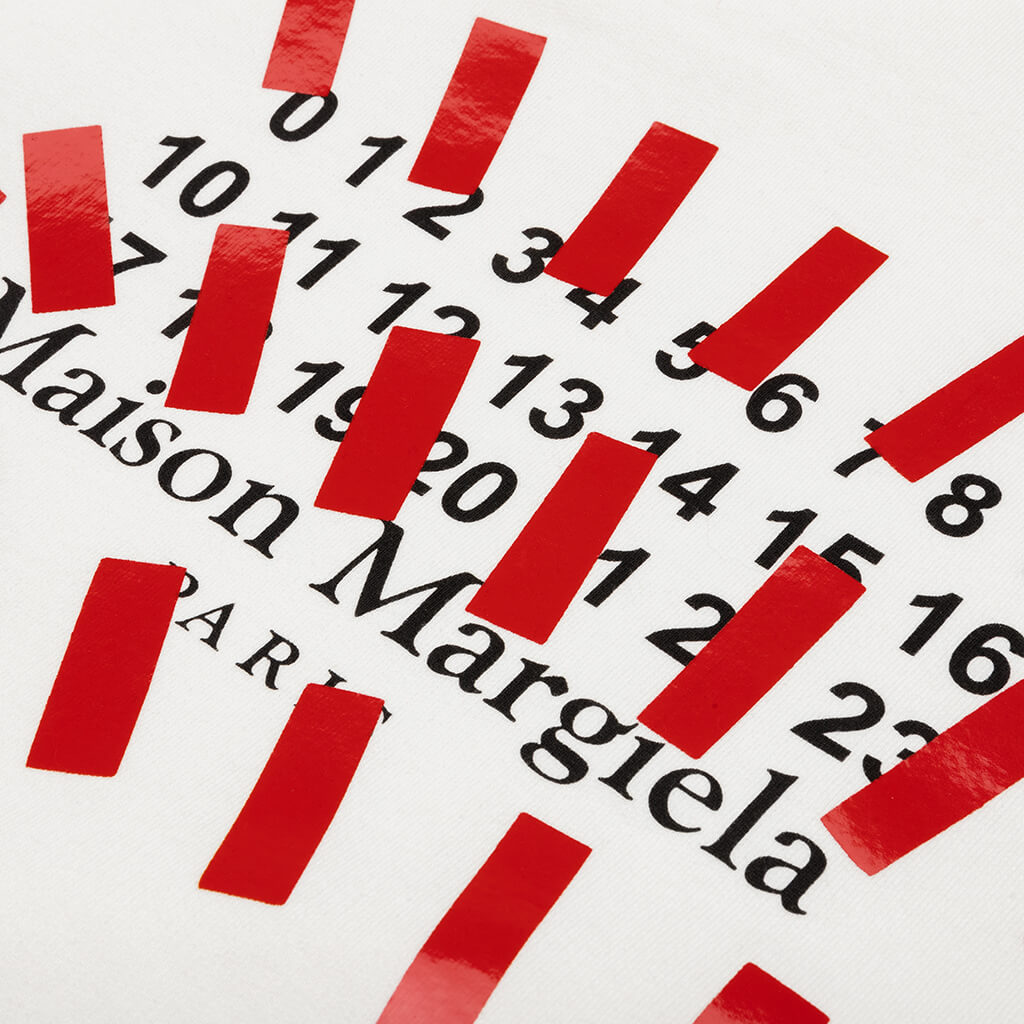 Stripe Stamp Hooded Sweatshirt - Off-White