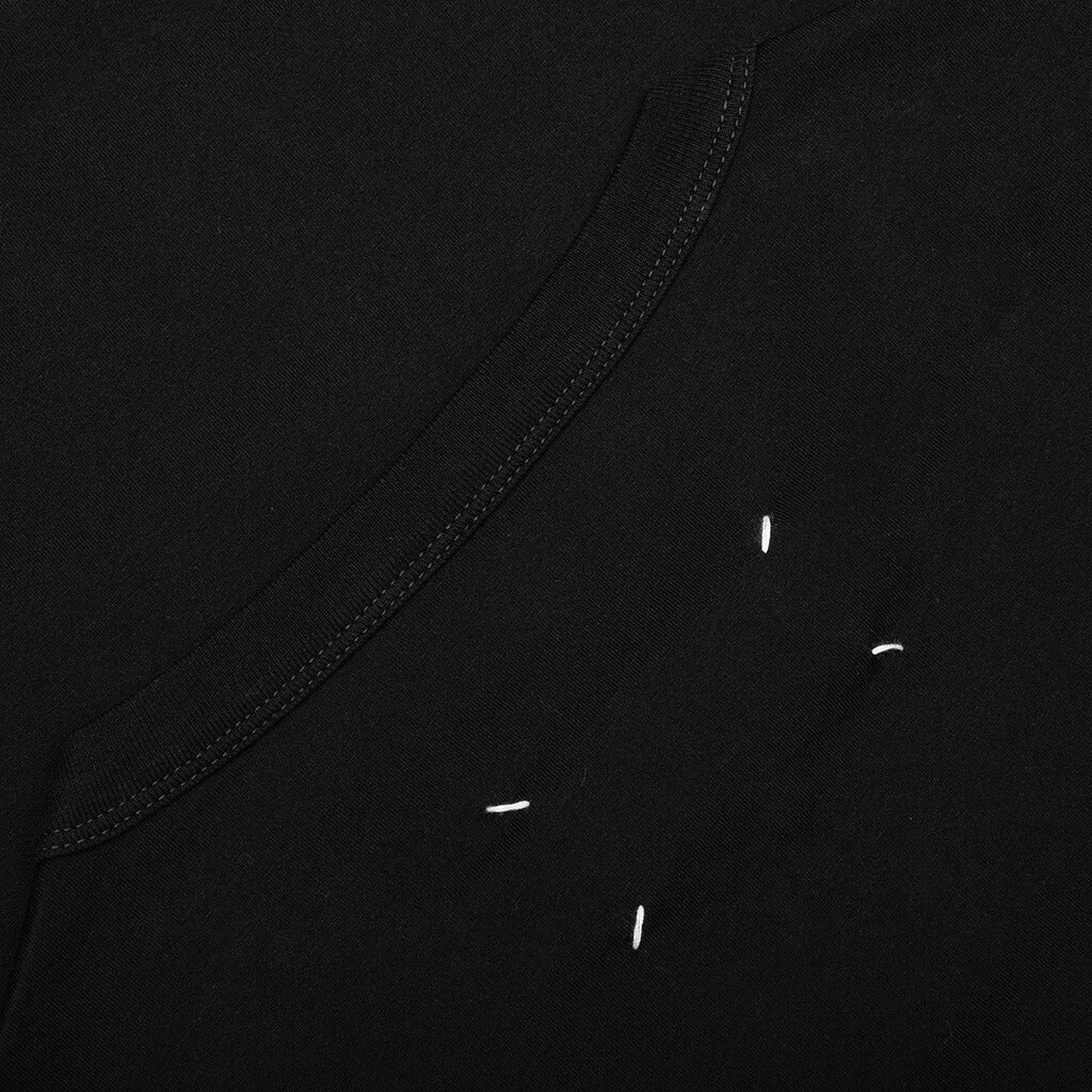 T-Shirt - Black/White Embroidery