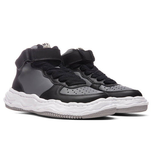 Wayne High OG Sole Leather Sneaker - Black/Grey