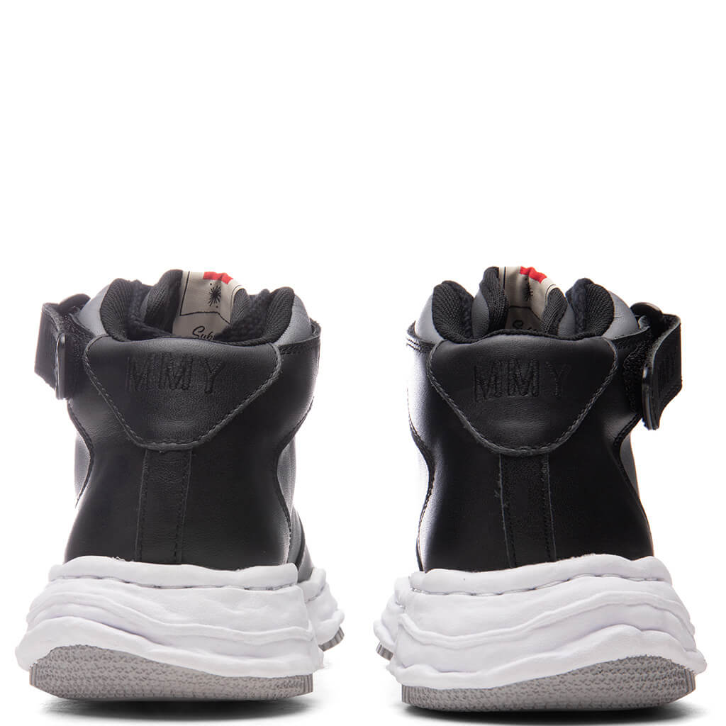 Wayne High OG Sole Leather Sneaker - Black/Grey