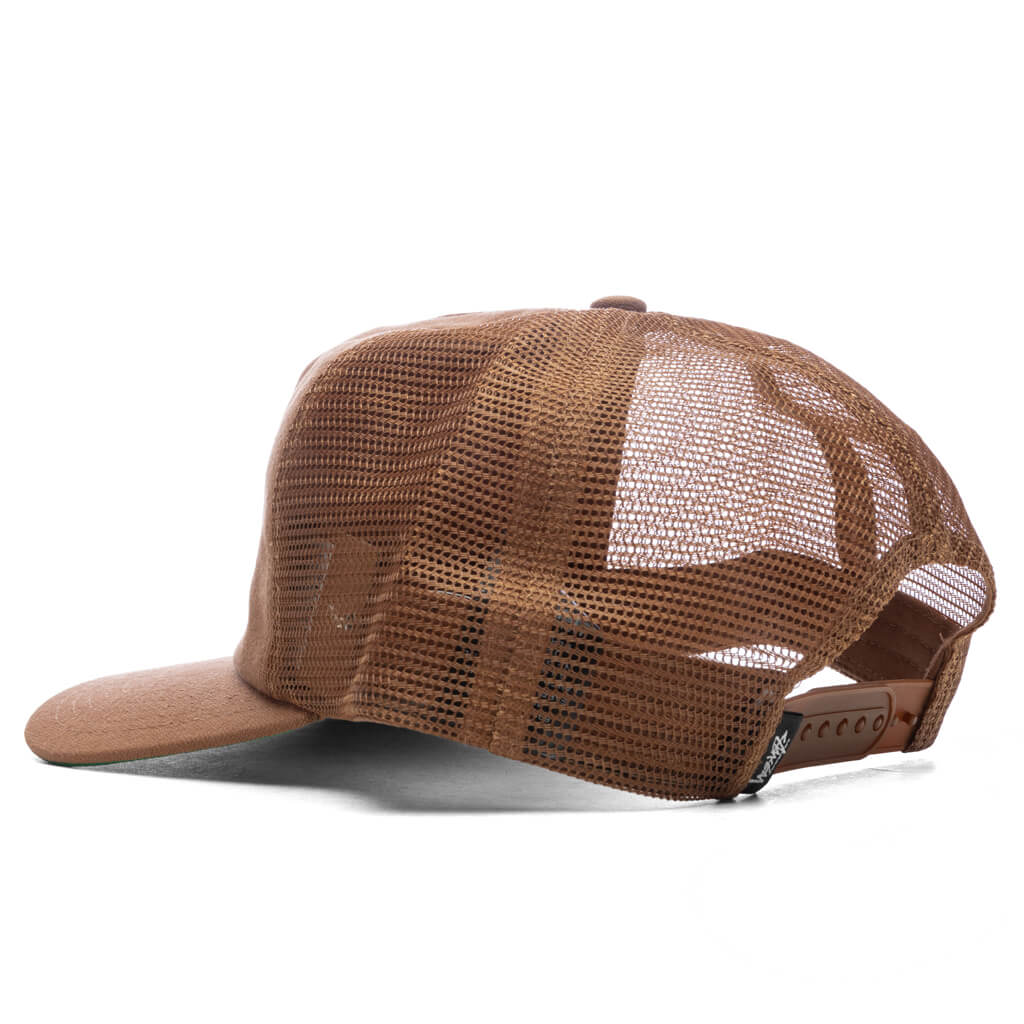 Md Big Stock Mesh Cap - Brown