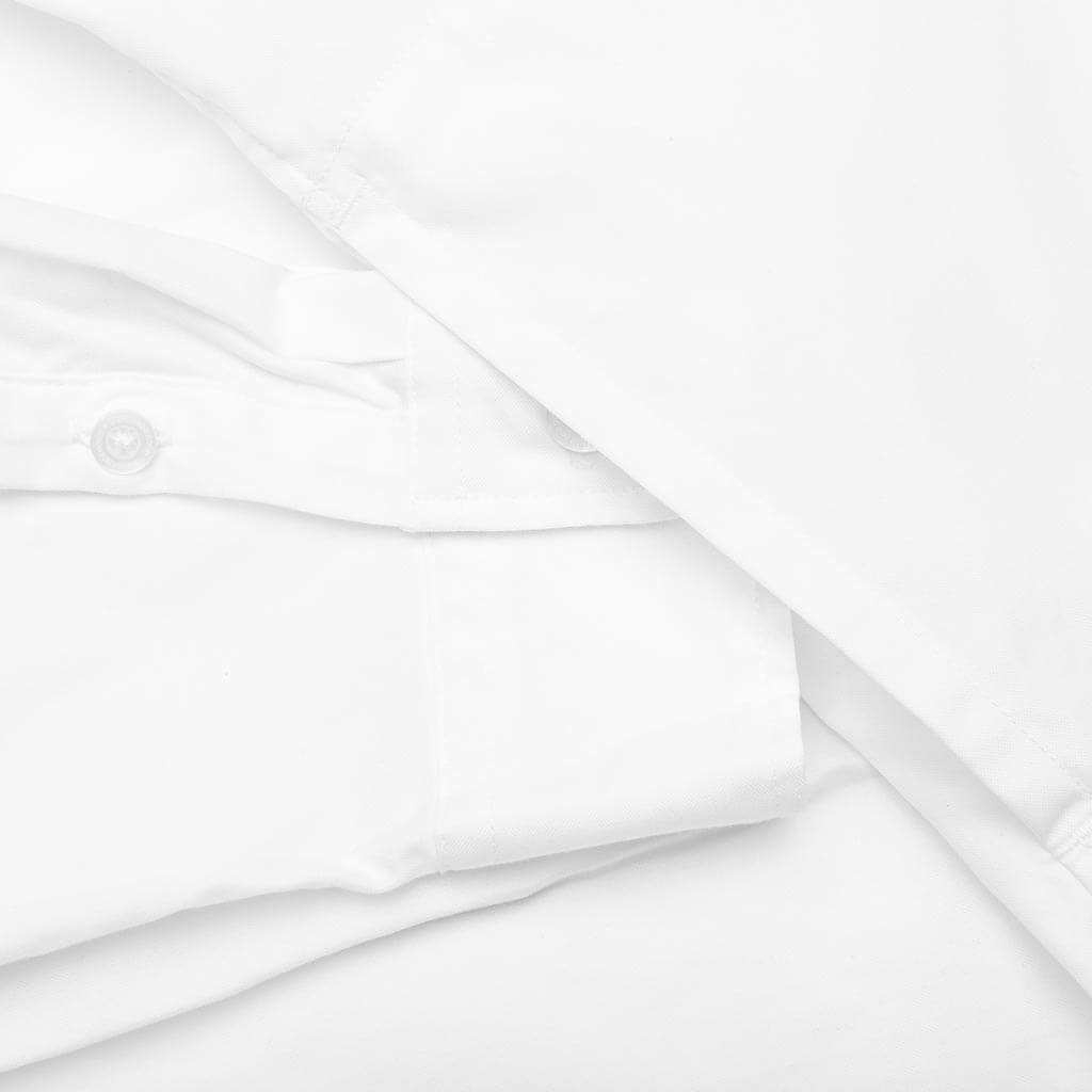 Medal & Cross Embroidery L/S Shirt - White